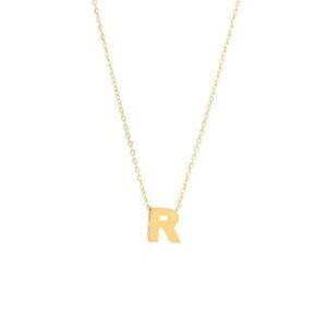 14K GOLD R INITIAL NECKLACE